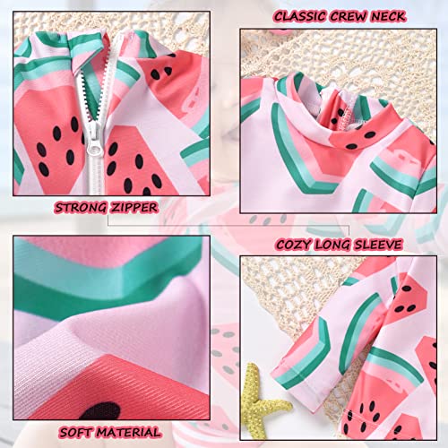 HINTINA Newborn Baby Girl 3-Piece Rashguard Sets4