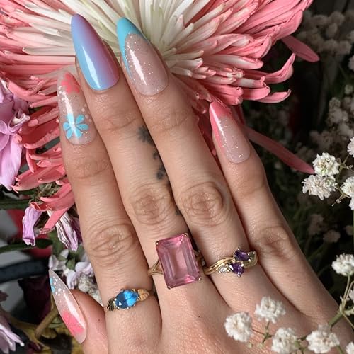 FUN SLAY Press-On Nails by Lavaa Beauty | Fun Colorful Medium Alm...