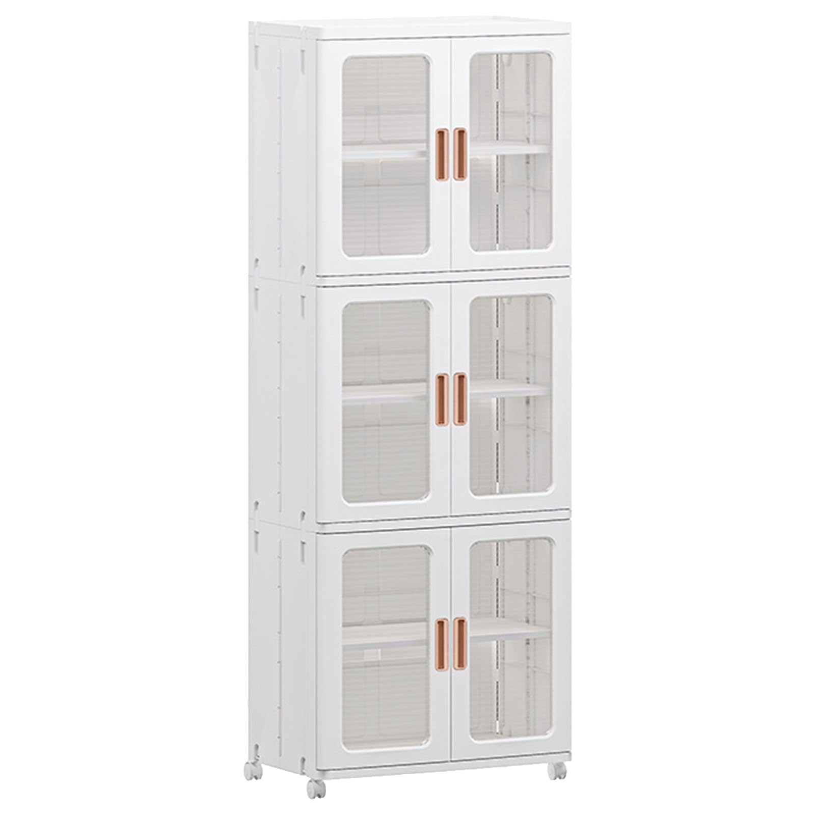 Lot de 3 bacs de Rangement en Plastique organiseurs de Rangement, boîte de Rangement Pliante, bacs de Rangement empilables avec Porte Avant Ouverte, bacs de Rangement A,Jumbo Size