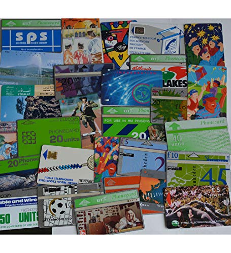 Preisvergleich Produktbild Goldhahn 30 Verschiedene Telefonkarten Briefmarken für Sammler