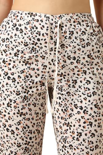Image of Van Heusen Women's Printed Lounge Pants | Drawstrings & Side Pockets | Ultra Soft Fabric | Relaxed Fit | At home pyjamas | Everyday Comfort | Printed | Style 55306 | Available in Pack of 1 & 2