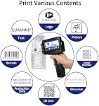 Imprimante à jet d'encre portable E55 avec cartouche d'encre à séchage rapide W6900K, pistolet d'imprimante portable à buse de 0,5 pouce pour numéros de série, logos, DIY, codes QR, impression sur carton, plastique, métal