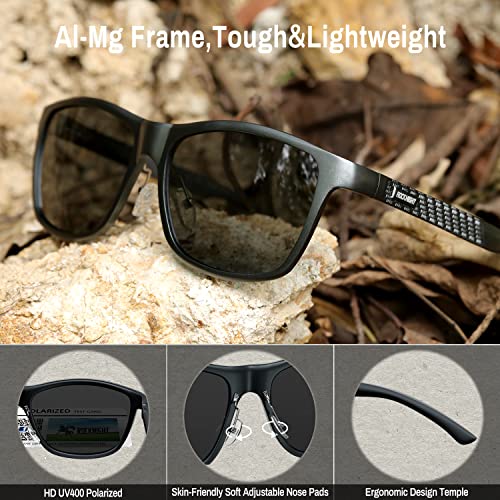 Image of ROCKNIGHT HD Polarized Driving Sunglasses UV400 Protection Lightweight Al-Mg Metal Frame Outdoor Casual 60mm