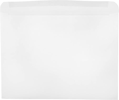 Miniatura 2 de JAM PAPER Sobres comerciales para ventana de 9 x 12 pulgadas, color blanco, paquete de 25 unidades