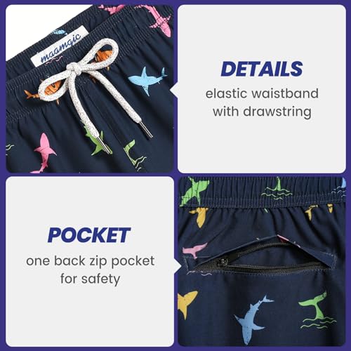 Image of maamgic Mens 7 inch Stretch Swim Trunks Quick Dry Mesh Lining Swimwear Bathing Suits