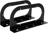 Agrieyes 6-Inch Oval LED Trailer Light Bracket - 3mm Black Powder Coated Steel Mount for Boats & Trailers, Flush L-Shaped Design
