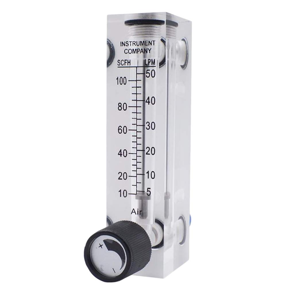 1pc Verre Rotor Débitmètre Azote Liquide 102mm Longueur W/Valve de Contrôle, B -Gaz 10-100L / MIN