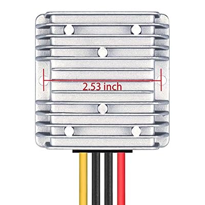 DC 8V-40V to 13.8V 10A Automatic Buck Boost Converter Step Down/Up Regulator Voltage Reducer Converter Waterproof Regulated DC Power Supply for Golf Cart Club Car LED Light