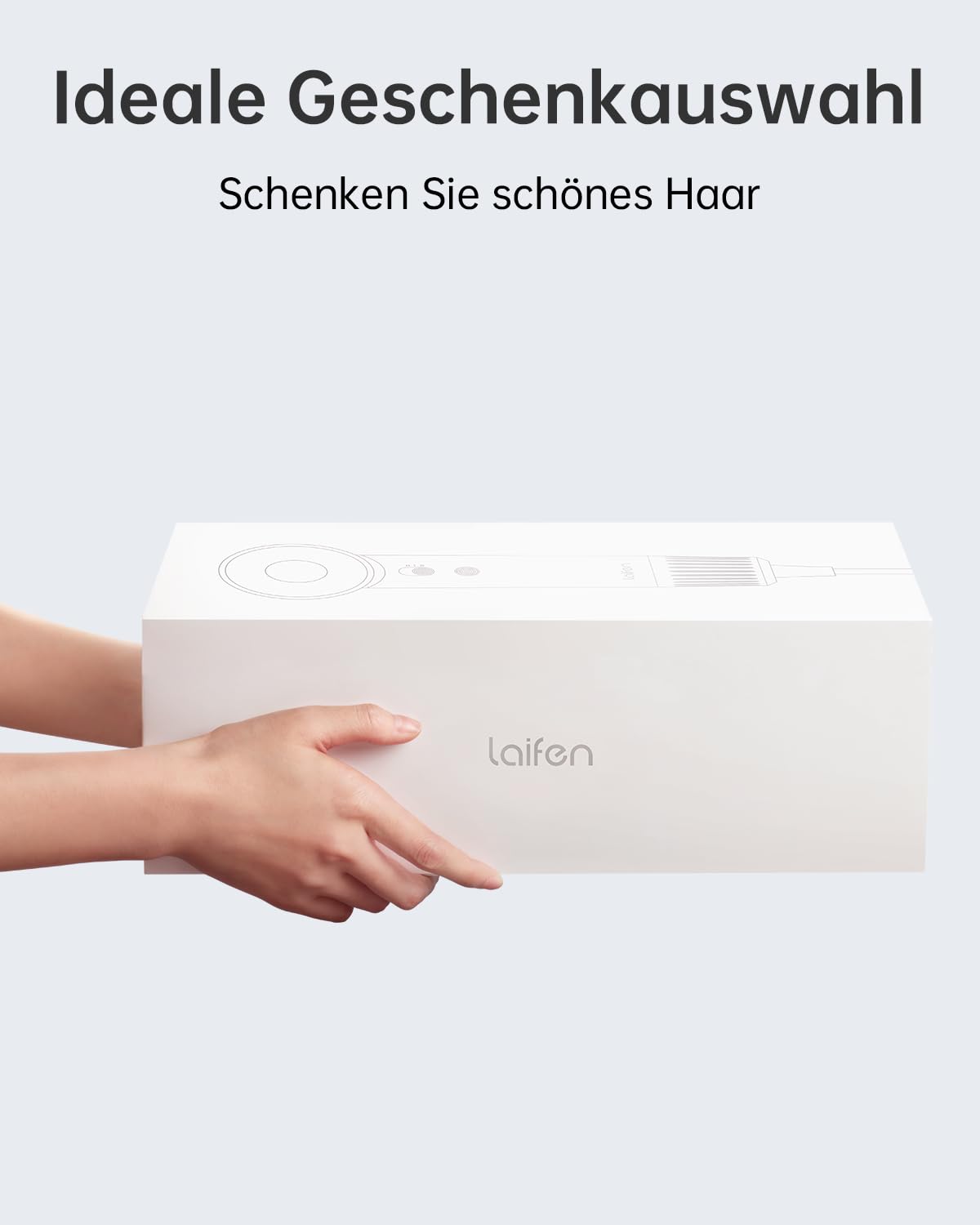 Laifen Sèche-cheveux série rétro 200 millions d'ions négatifs, sèche-cheveux de voyage avec moteur sans balais de 110 000 tr/min pour un séchage rapide, faible bruit avec buse magnétique (blanc)