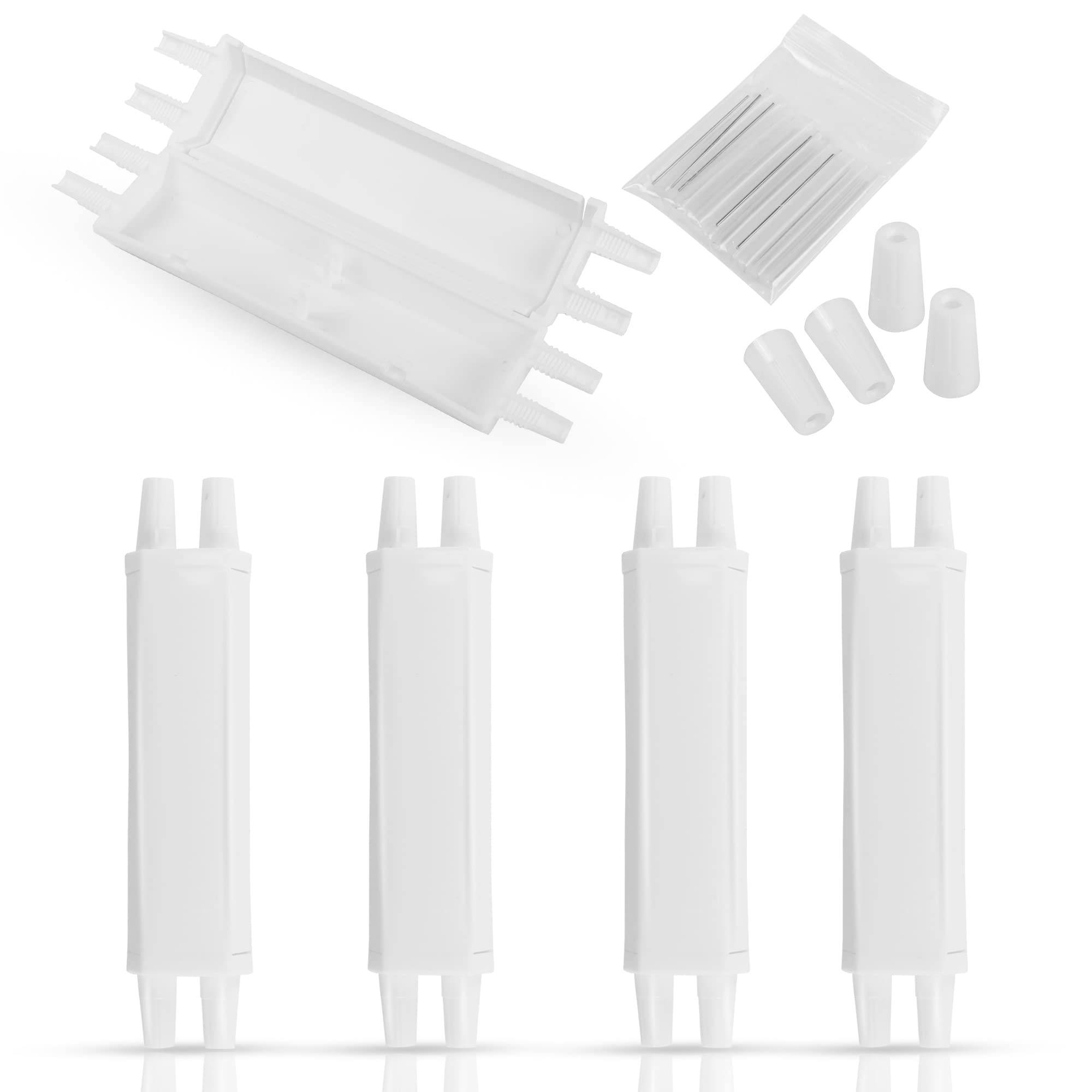 Schutzbox aus Glasfaser, 2-in-2-Out-Glasfaser, Schrumpfschlauch, Schutzschale, FTTH Faser zum Haus, Heißschmelzwerkzeug, geschlossene Lederschnur, Schutzbox (5 Stück)