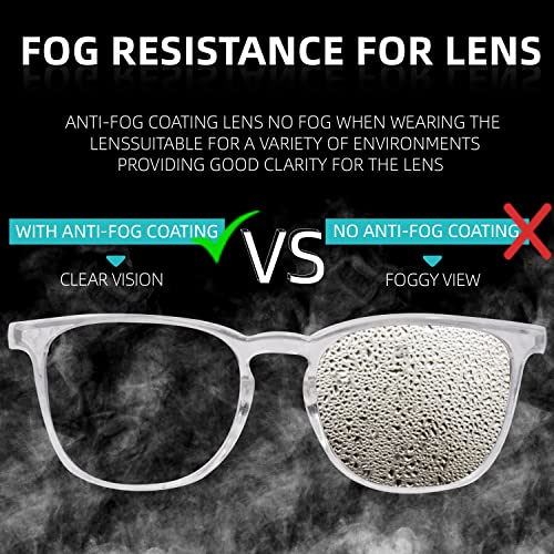 Leisontac Large Frame Safety Glasses, Anti Fog Dust Anti Blue Light Impact Resistance Protective Goggles For Women Men (Transparent) #TOP2