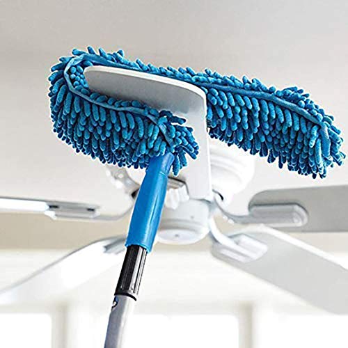 OCTOLYT Foldable Microfiber Fan Cleaning Duster Steel Body Flexible Fan Mop for Quick Ceiling, and Fan Dusting Office Fan Cleaning Brush with Long Rod (1 Piece)