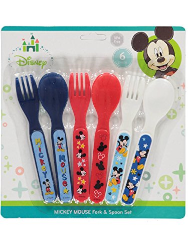 Disney Mickey Mouse Fork and Spoon Set, Mickey Mouse