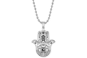 Evil Eye Fatima Hand Pendant Necklace