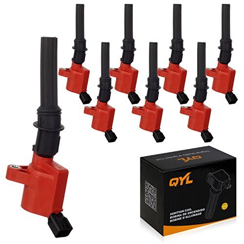 QYL Pack of 8 Ignition Coil for Ford F150 E150 E350 Crown Victoria Mustang Expedition 4.6L 5.4L 6.8L V8 DG508 C1454 C1417 FD503 DG457