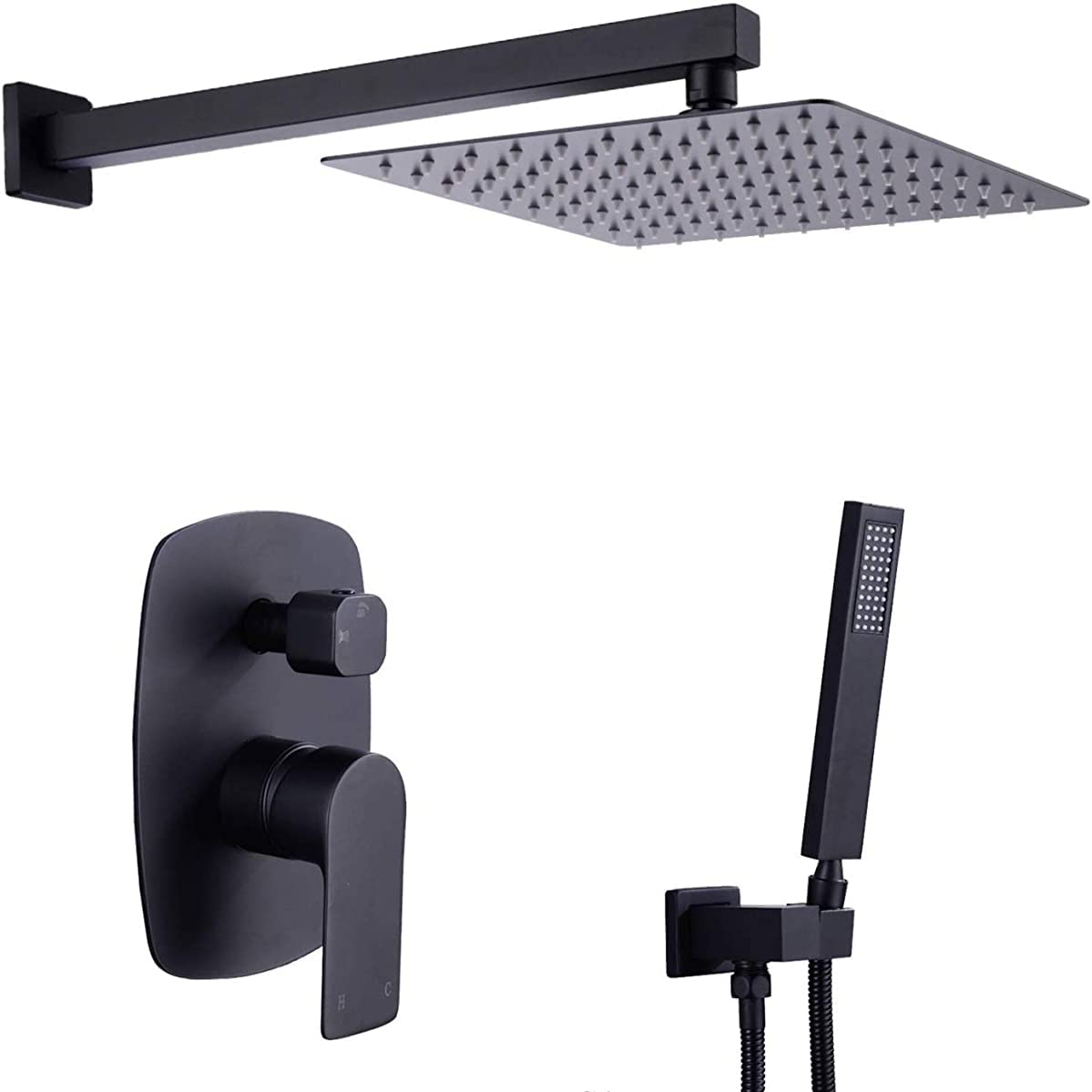 Système de douche effet pluie avec robinet et douchette