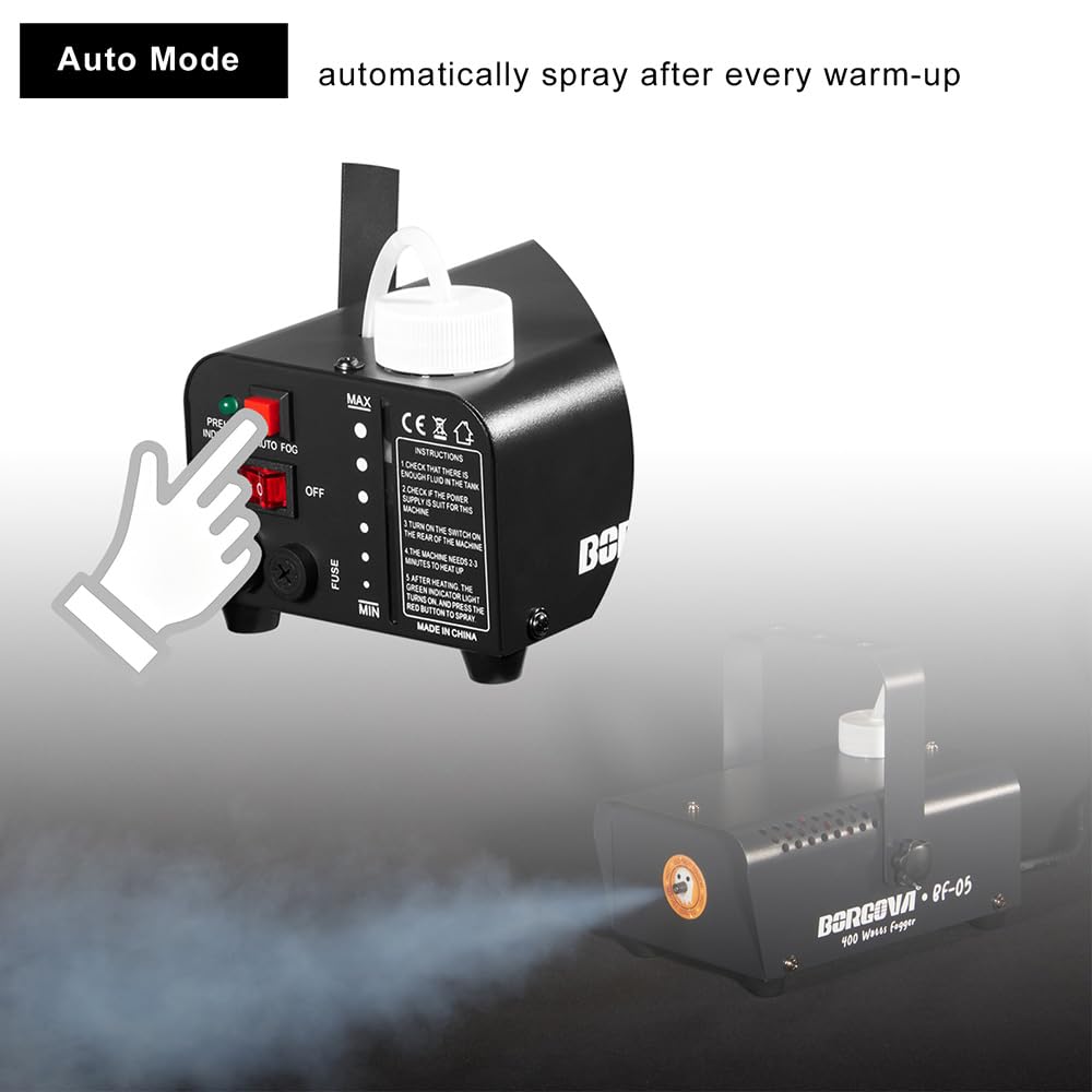 1000W Fog Machine with Timer, Wireless Remote, and Manual Control - Ideal for Halloween, Parties, Stage Performances, Concerts, and Clubs