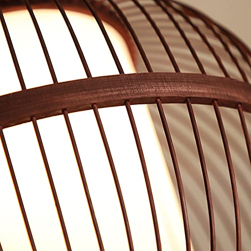 Lampe à suspension lanterne en bambou rotin E27 plafonnier