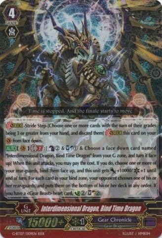 Cardfight!! Vanguard TCG - Interdimensional Dragon, Bind Time Dragon (G-BT07/007EN) - G Booster Set 7: Glorious Bravery of Radiant Sword