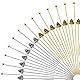 TOAOB 300 Stück Nietstifte Kettelstifte Prismenstifte 50mm 55mm Gold Silber Messing Kugelkopfstift Kopfnadeln für DIY Schmuckherstellung