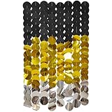 Folat 27590 Partyhintergrund - Schwarz & Gold Festive Galaxy - Kreis - 80 x 170 cm - für Hochzeit, Party, Dekoration, Fotoautomat und Festivals Bühnendekor