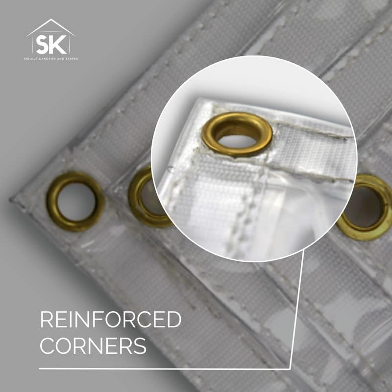 Miniatura 6 de Lona de vinilo de PVC transparente para patio, retardante de fuego (elegir tamaño)