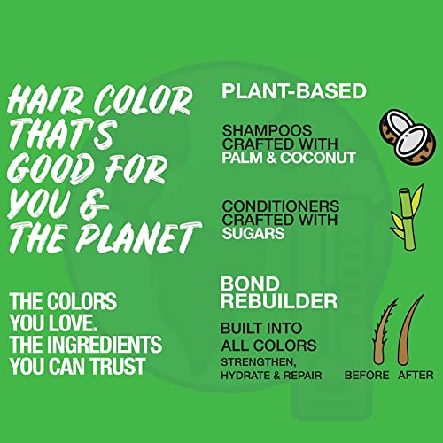 Metallic Silver Color Depositing Shampoo Semi Permanent Hair Color with BondHeal Bond Rebuilder - Silver Hair Dye, 6.4 oz