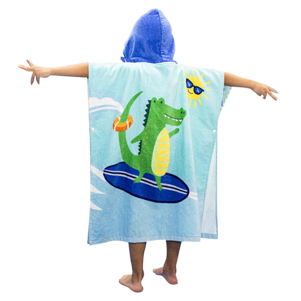 Cabilock Kinder Badetuch mit Kapuze, 60cm, Baumwolle, Cartoon Motiv