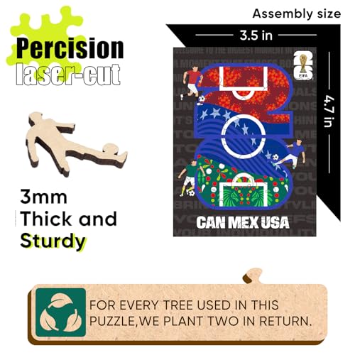 Image of FIFA World Cup 2026 Field 26PCS Wooden Pocket Puzzle