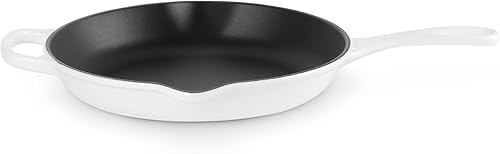 Miniatura 2 de Le Creuset Sartén de hierro fundido esmaltado con mango de hierro fundido, 10.25 pulgadas (1-34 qt.), Blanco