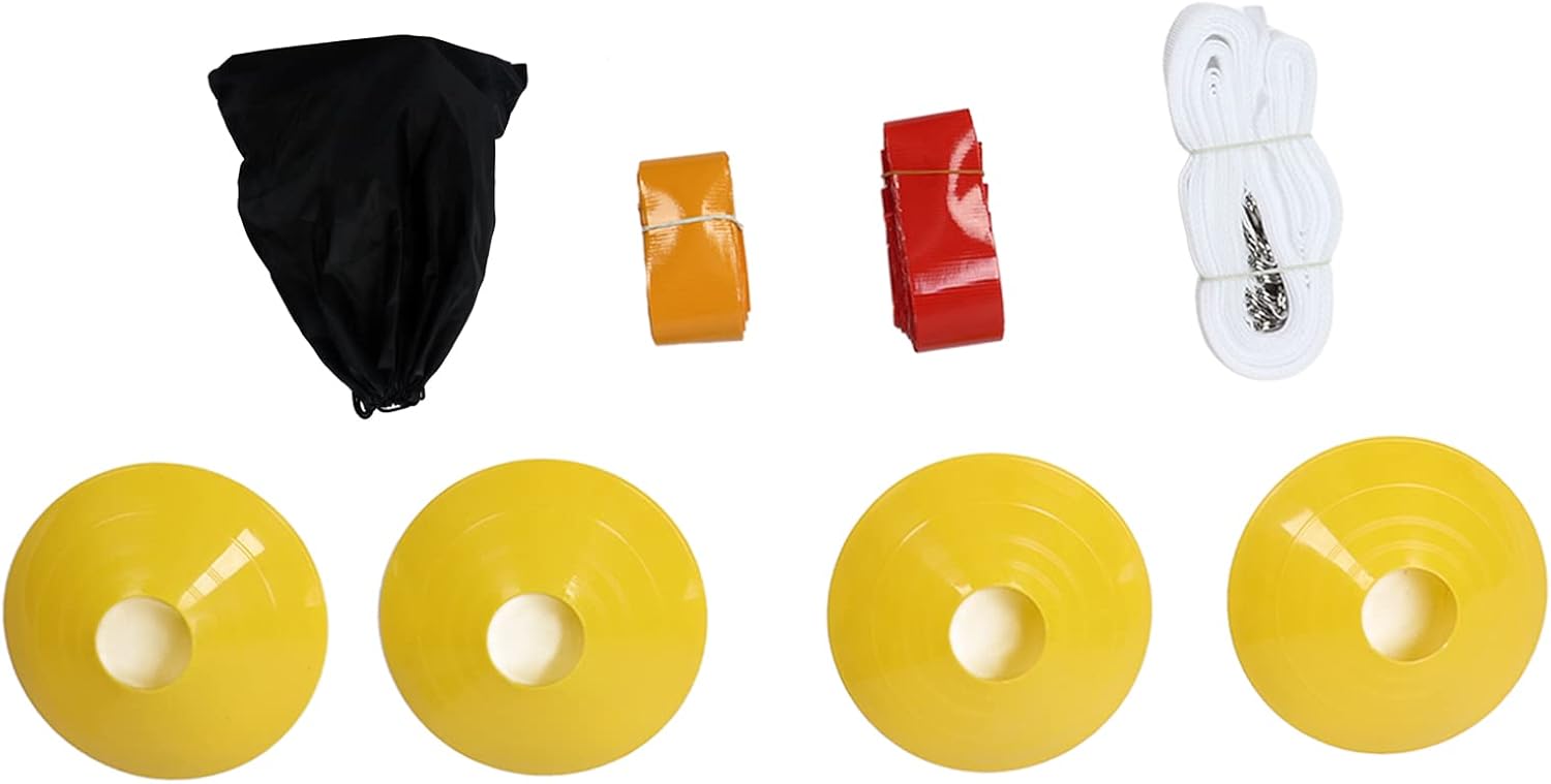 Flag Football Set Flag Football Set Football Flag Belt,10 Player Football Belts Flags Kit 10 Belts 30 Flags 4 Cone Carrying Bag Football Flag Belt for Flag Football Athletic