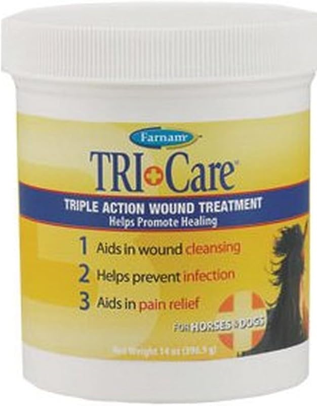 Farnam Triple Action Wound Treatment | For Horses, Ponies and Dogs | 14 oz