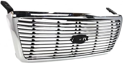 Miniatura 4 de Para Ford F-150 Asamblea de rejilla 2004 05 06 07 2008  Lariat con paquete cromado  Inserto de barra estilo billete cromado  Plástico nuevo estilo