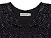 Anna-Kaci Women's Short Sleeve V-Neck Sequin Shift T-Shirt Mini Dress, Black, X-Large