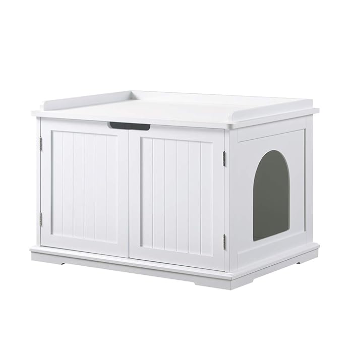 Buy unipaws Cat Litter Box Enclosure Furniture, Wooden Litter Tray