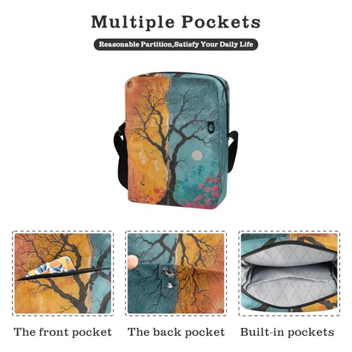 messenger bags for women mens crossbody Purse Bag Adjustable Strap for School School- The Magical Tree Life2