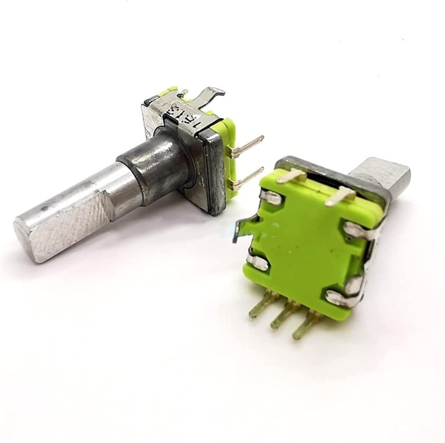 Rotary Encoder 5pcs EC11 Encoder Without Push Button Turn Left or Right Reset Rotary Switch 5pin SMD Half Shaft Handle 21mm