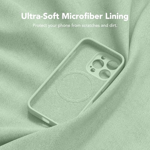 Image of Magnetic for iPhone 16 Pro Max Case, Compatible with MagSafe, [Full Camera Protection] [Screen Protector] Silicone Shockproof Protective Phone Case for iPhone 16 Pro Max 6.9 inch, Light Cyan