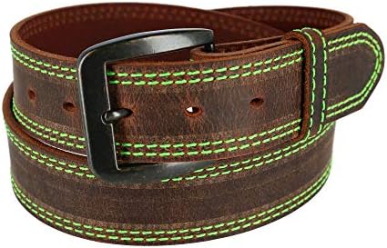 3D 1 1/2" Brown Men's Western Basic Belt