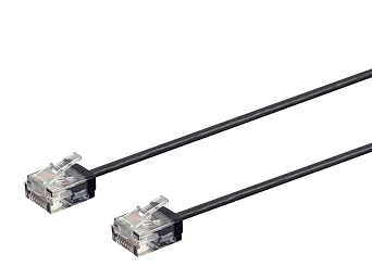 Monoprice Cat6 50ft Black Patch Cable UTP 32AWG 550MHz Pure Bare Copper Snagless RJ45 Micro SlimRun Series Ethernet Cable