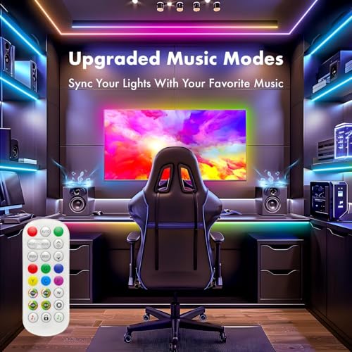 Image of Neon Magic RGB LED Strip Light 16.4 Feet App & Remote Control Flexible Multicolor Decorative Lighting for Home wall Decor, Bedroom & Gaming Setup | 5 Meter | (Magic RGB)