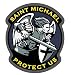Saint Michael Protect Us Modern Vinyl Decal (Full Color)