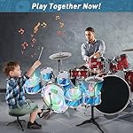 Kids-Jazz-Drum-Set-for-Toddlers-1-3-15-Piece-Drum-Set-for-Kids-Age-3-5-7-9-Drum-Kit-Musical-Instrument-for-Beginner-Music-Practice-w-4-Lights-6-Drums-2-Cymbals-2-Drumsticks-Stool-Blue