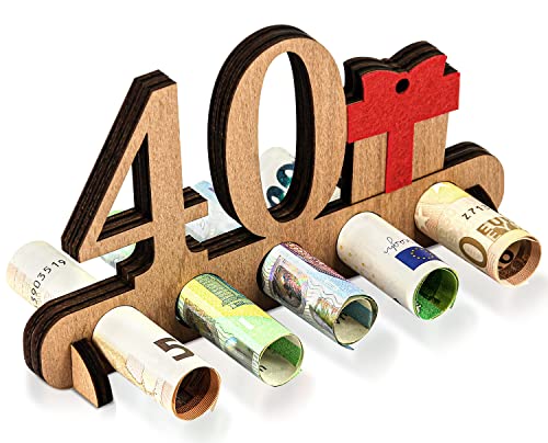 Giftota - 40. Geburtstag Geldgeschenk Holz - Geschenk zum 16.Geburtstag - Geburtstag Jubiläum - Geschenke aus Holz - Geschenke für Freunde, Familie Giftota - 40. Geburtstag Geldgeschenk Holz - Geschenk zum 16.Geburtstag - Geburtstag Jubiläum - Geschenke aus Holz - Geschenke für Freunde, Familie