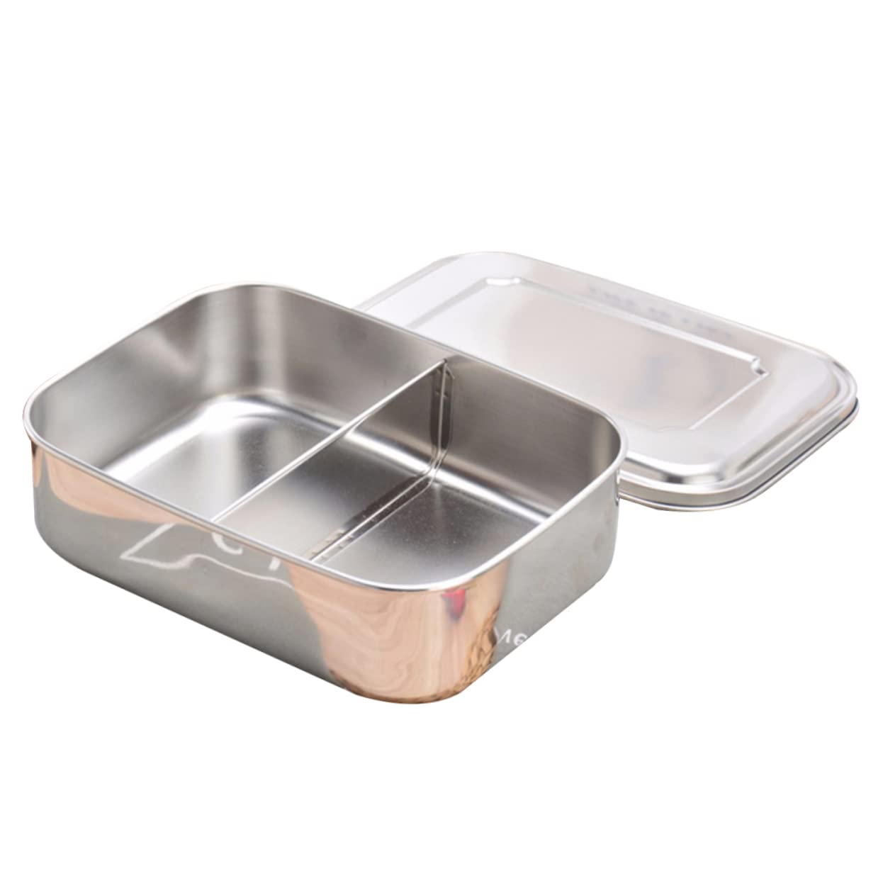 BESTYASH Lunch Box in Acciaio Inox a 3 Scomparti per Picnic e Snack | Argento, Facile da Pulire e Lavabile in Lavastoviglie, per Frutta e Merenda