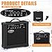 JupiterForce 39 Inch Full Size Electric Guitar Kits with Adjustable Strap, 10W Amp, Case Bag and Strings for Beginner Starter, Kids(Black)