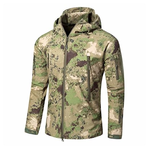 DLP Tactical Stalker Soft Shell Waterproof & Windproof Fleece Hooded Jacket (XX-Large, ATFG)