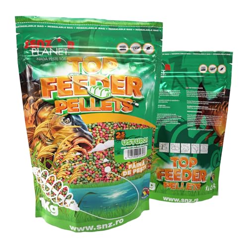 Senzor Planet Appâts de Pêche à la Carpe, Granulés de 2,5 mm, Saveur Ail, Sachet de 1 kg, Parfait pour la Pêche à la Bouillette ou dans des Sacs PVA, Idéal pour Les Lacs et Rivières
