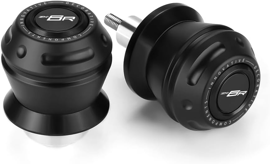 Motorcycle Rear Wheel Axle Fork Slider Crash Protector Compatible With K.awasaki Ninja ZX6R 2024 2025 2026 | ZX-6R ZX636 ZX 6R 636 Accessories (Black)