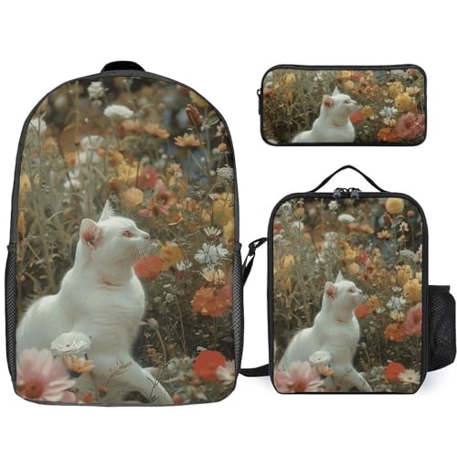 Sac à dos 3 pièces léger et décontracté avec sac repas et trousse